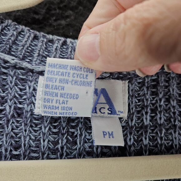 BFA Classics Womens Sweater Blue Size PM 100% Cotton Long Sleeve Button Close - Picture 8 of 12